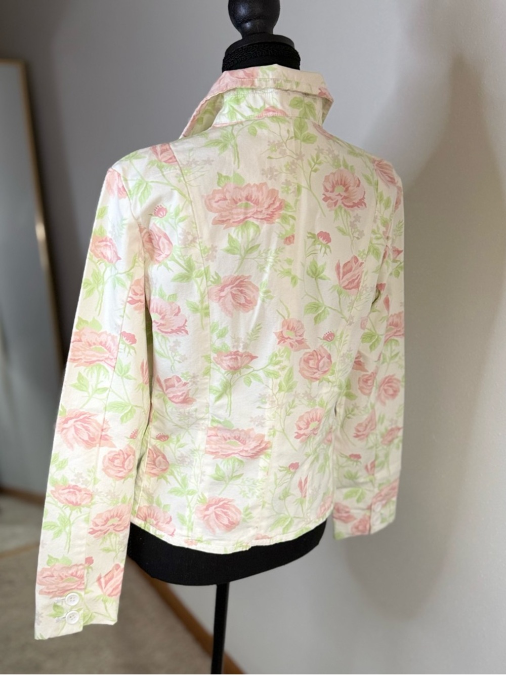 American Rag Floral Blazer Jacket NWT Medium Pink Rose Cottagecore - Picture 3 of 11